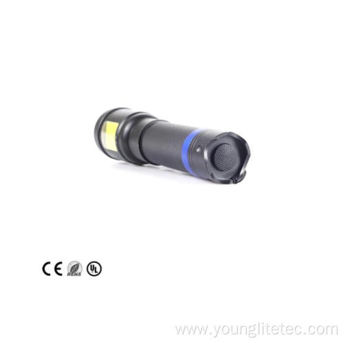 Aluminum Led Tactical Flashlight with COB floor light